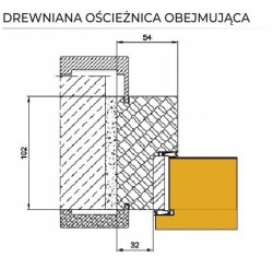 ościeżnica drewniana obejmująca